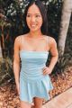 Athletic Top With Built In Bra Blue