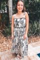 Print Maxi Dress Ivory