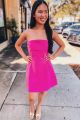 Strapless Bow Dress Pink
