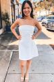 Strapless Bow Dress White