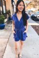 V-Neck Collared Romper Indigo