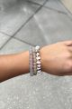 Beaded Bracelets White