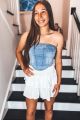 Denim Crop Top Light