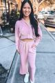 Wide Leg Sweatpants Pink