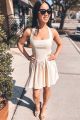 Halter Mini Dress Ivory