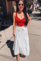 Gauze Maxi Skirt White