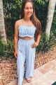 Striped Pants Blue