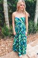 Print Maxi Dress Green