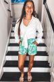 Print Shorts Green