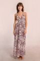 Print Halter Maxi Dress Cream
