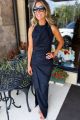 Halter Maxi Dress Navy