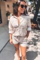 Print Shorts Taupe