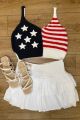 Flag Crop Top Red