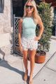 Floral Skort Ivory
