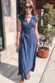 Wrap Maxi Dress Navy