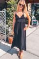 Triangle Top Maxi Drses Black