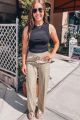 Wide Leg Tencel Pants Olive Stone