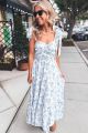 Floral Maxi Dress Blue