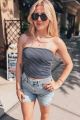 Strapless Striped Top