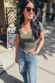 Seamless V-Neck Crop Top