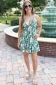 Print Smocked Halter Dress