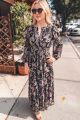Print Dress Black