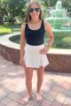 Pleated Skort Off White