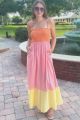 Colorblock Maxi Dress Multi