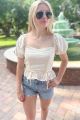 Peplum Blouse Ivory