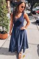 Eyelet Maxi Dress Navy