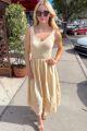 Eyelet Maxi Dress Yellow