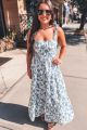 Floral Maxi Dress White