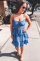 Ruffle Dress Blue