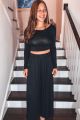 Cozy Wide Leg Pants Black