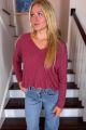 Ribbed V-Neck Top