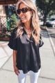 V-Neck Blouse Black
