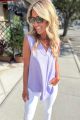 Sleeveless Pleated Blouse