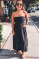 Strapless Maxi Dress Black