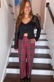Plaid Pants Red