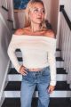 Cozy Off The Shoulder Sweater Cream