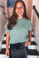 Short Sleeve Sweater Sage