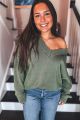 Mineral Wash Sweater Olive