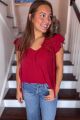 Lace Detailed Blouse Red