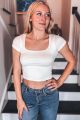 Square Neck Double Lined Crop Top