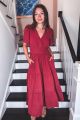 V-Neck Dress Berry