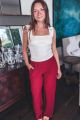 Stretchy Textured Wide Leg Pants Burgundy