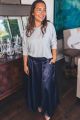 High Waisted Maxi Skirt Navy