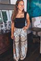 Print Wide Leg Pants