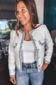 Pearl Button Tweed Short Jacket