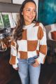 Checkered Sweater Rust
